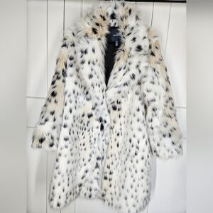 ModCloth Anita Darling Faux Fur Snow Leopard Coat NWT Size 1X